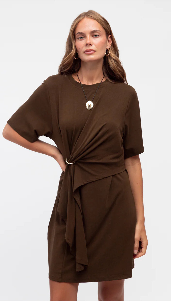 MARI DRAPED DRESS