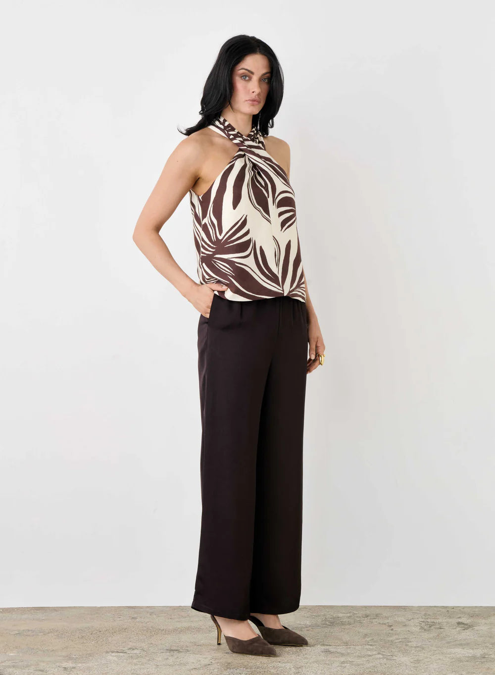 ESMAEE ARGYLE HALTER TOP