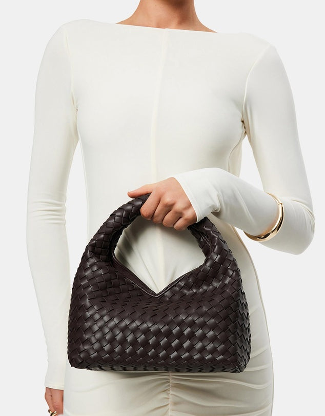 BILLINI SOLENE WOVEN HANDLE BAG