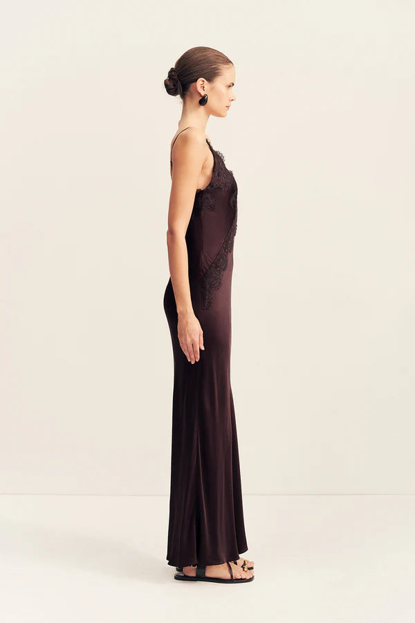 SHONA JOY SIMONA LACE SLIP MAXI DRESS