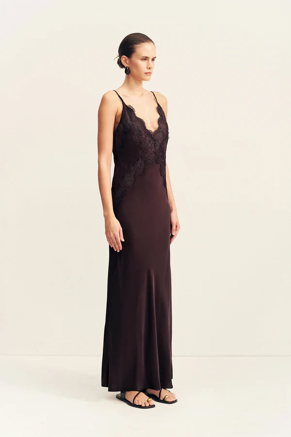 SHONA JOY SIMONA LACE SLIP MAXI DRESS