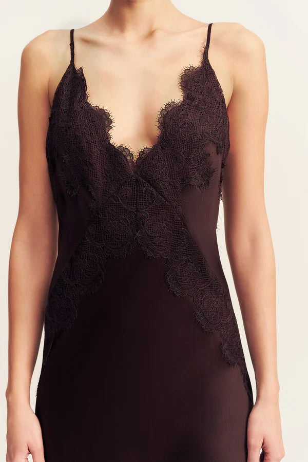 SHONA JOY SIMONA LACE SLIP MAXI DRESS