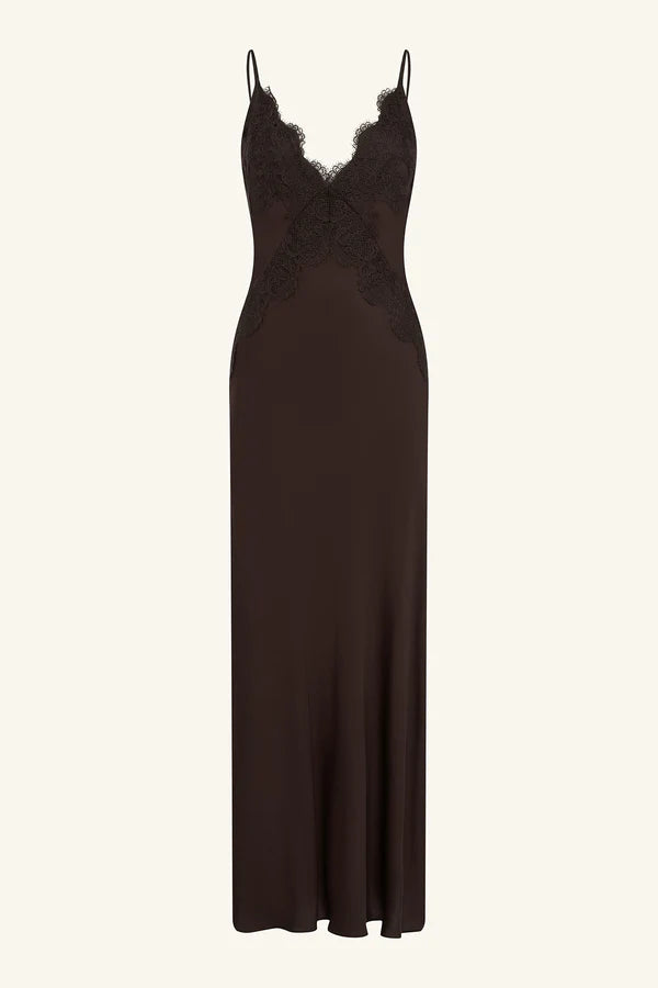 SHONA JOY SIMONA LACE SLIP MAXI DRESS