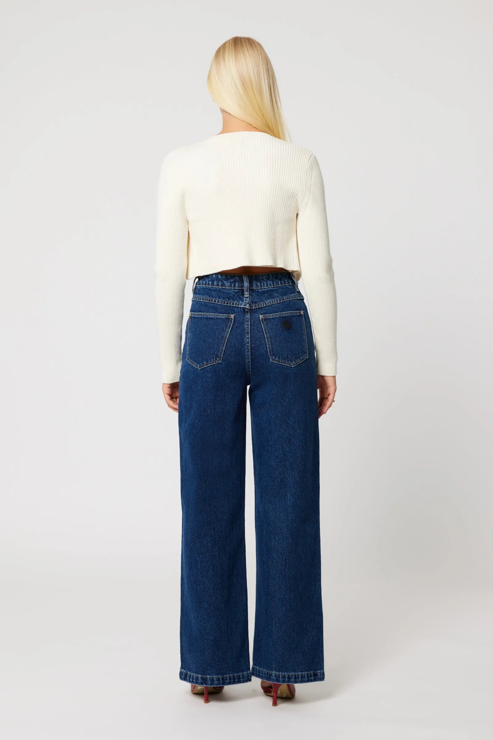 A BRAND TARA JEANS - 94 WIDE - DARK BLUE