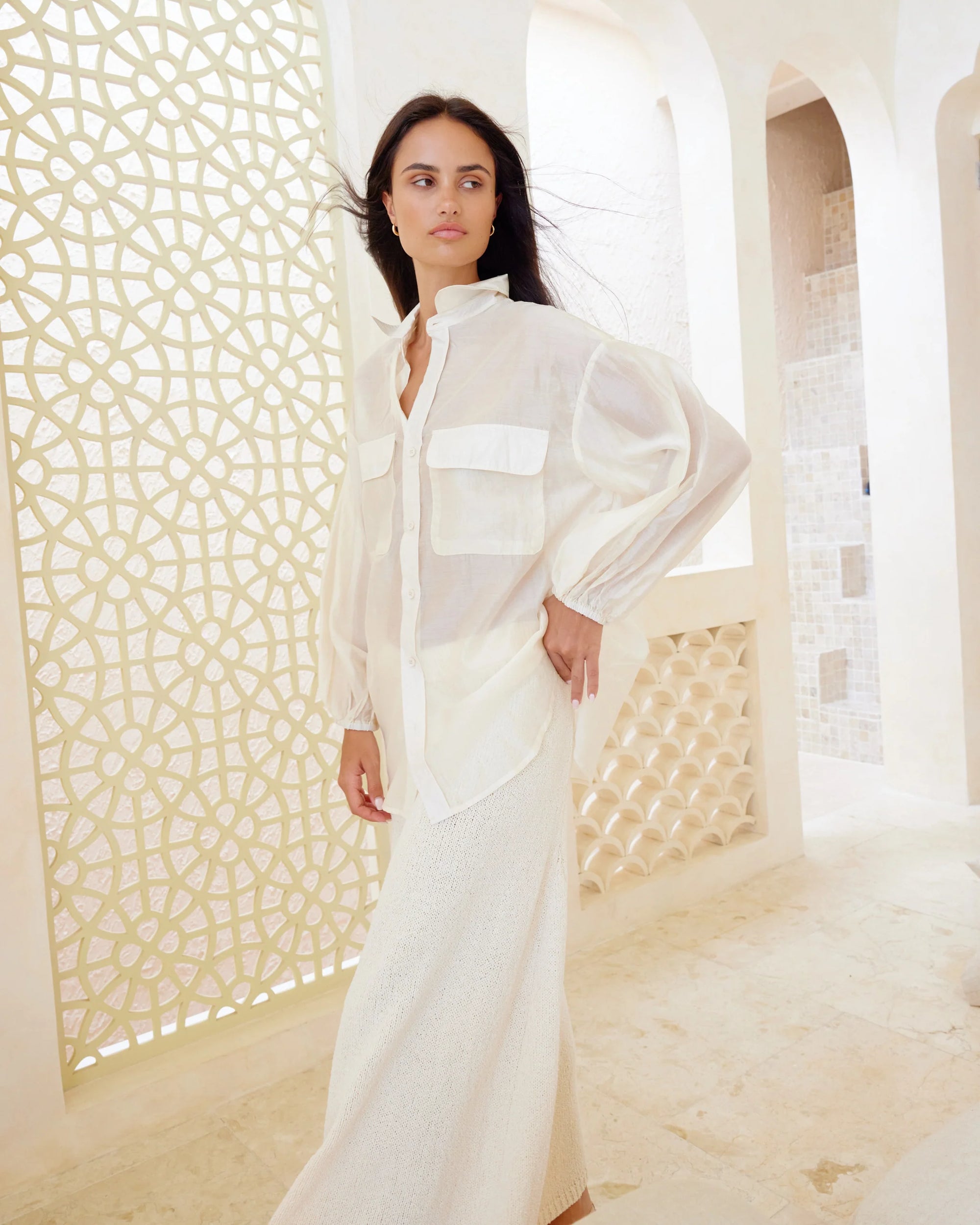 CHIA LUXE SHEER SHIRT