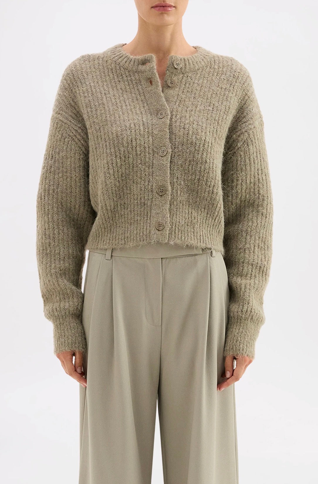 NUDE LUCY NIXON CROPPED CARDIGAN