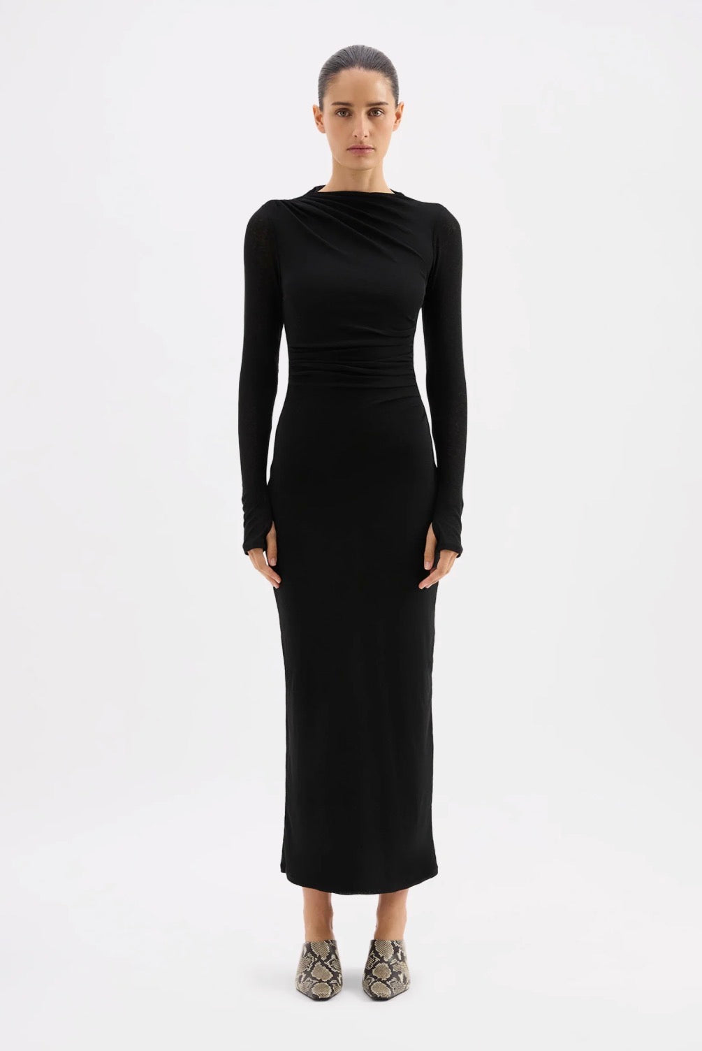 NUDE LUCY JUNIPER MESH MAXI DRESS