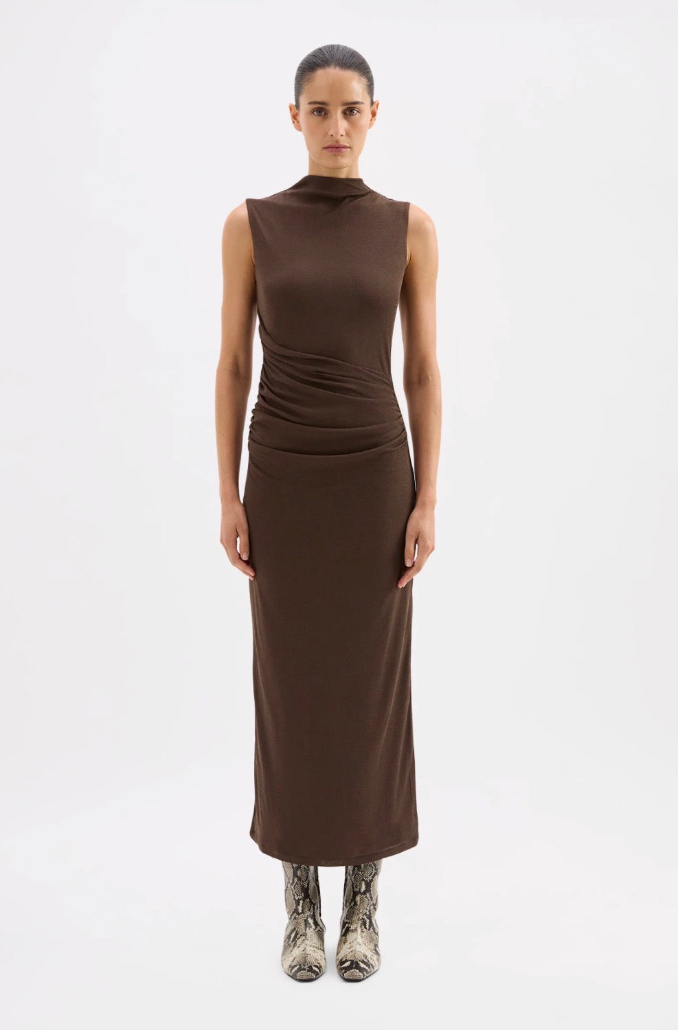 NUDE LUCY SARA MESH MAXI DRESS