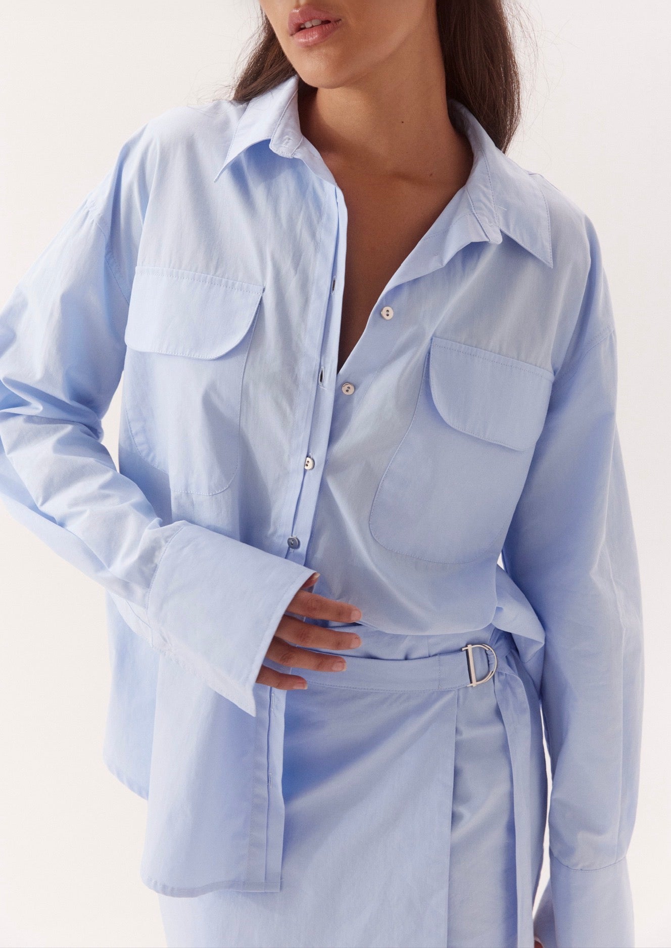 SOVERE BLUME COMBO SHIRT DRESS
