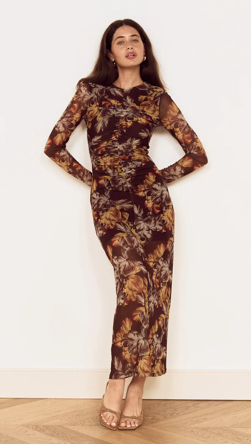 MINKPINK TAHLIA MESH MIDI DRESS