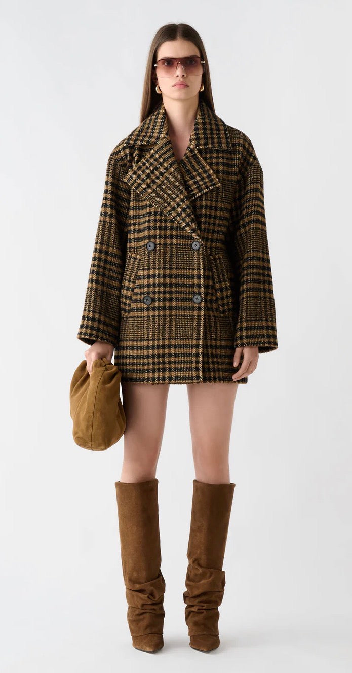 ESMAEE CHRONICLE CHECK COAT