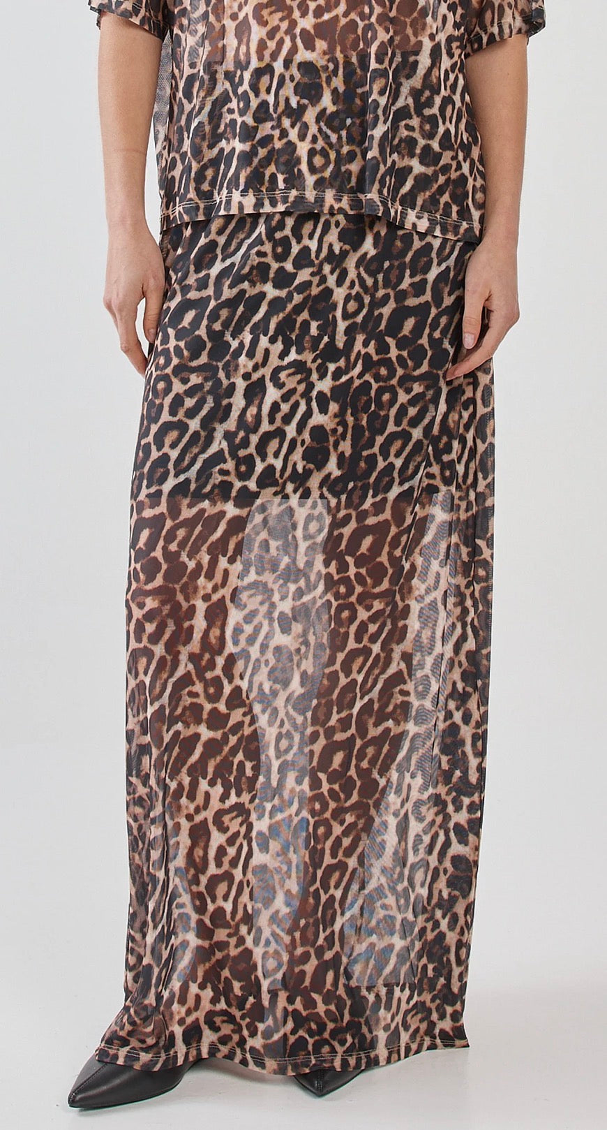 SASS OXLEY PRINT MESH SKIRT