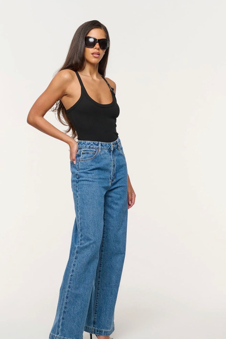 A BRAND EVA HIGH AND WIDE JEAN