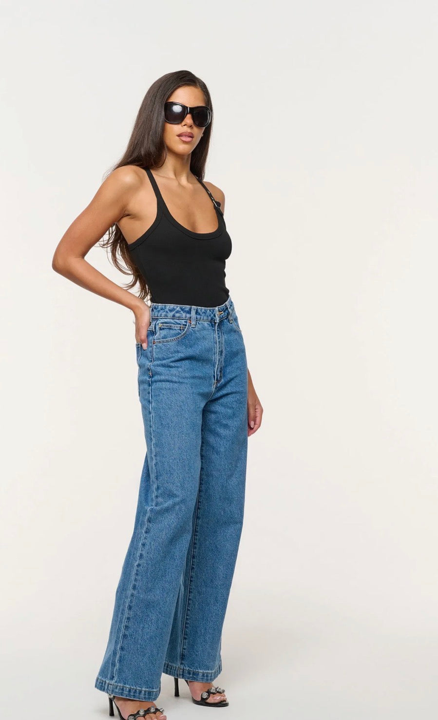 A BRAND EVA HIGH AND WIDE JEAN