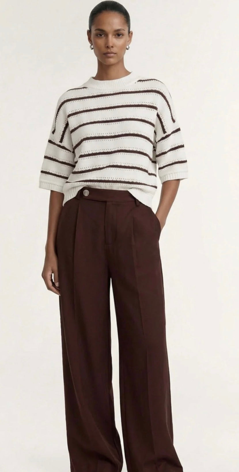STAPLE PILLAR STRIPE KNIT TEE