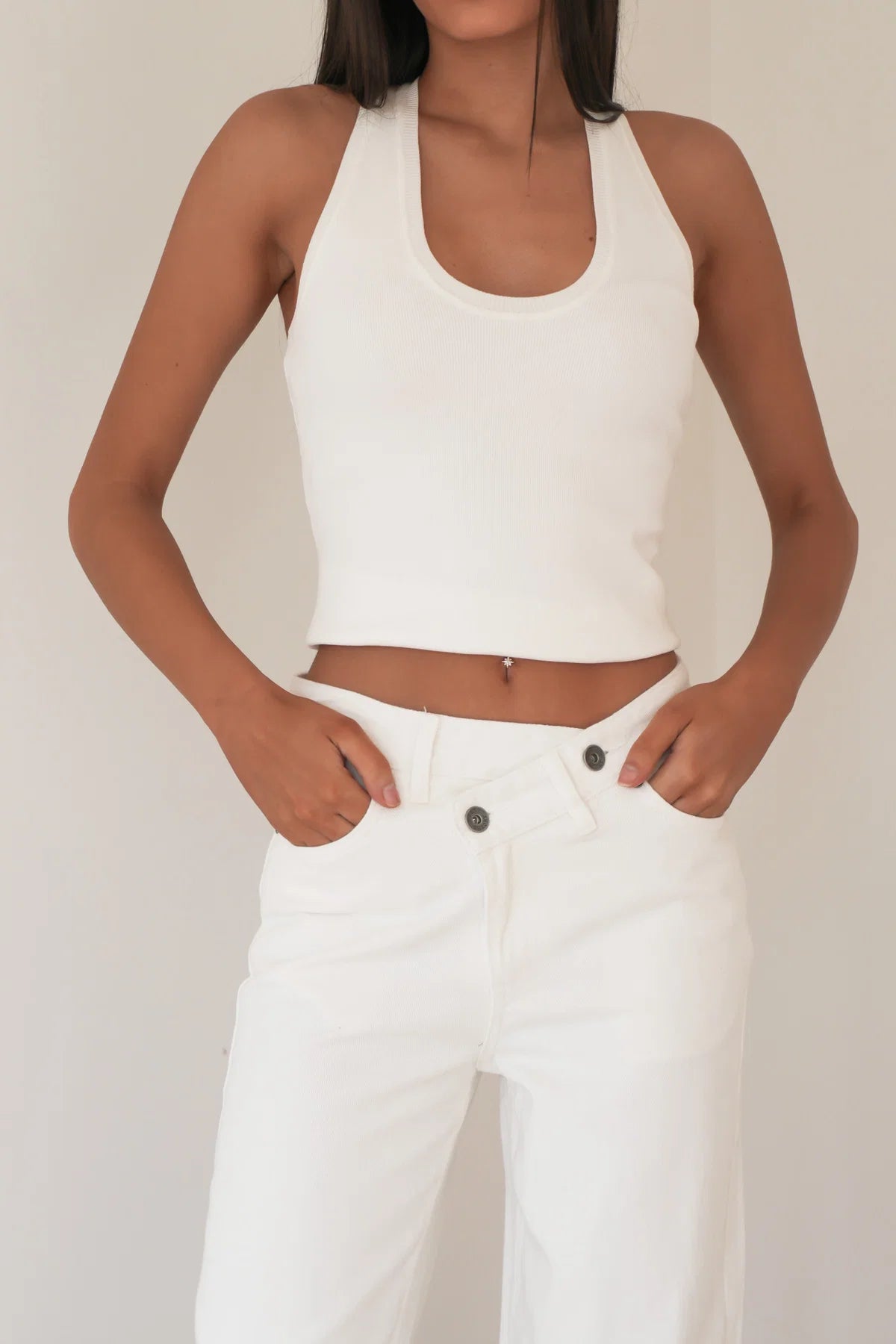 DARCY BAGGY WHITE JEAN