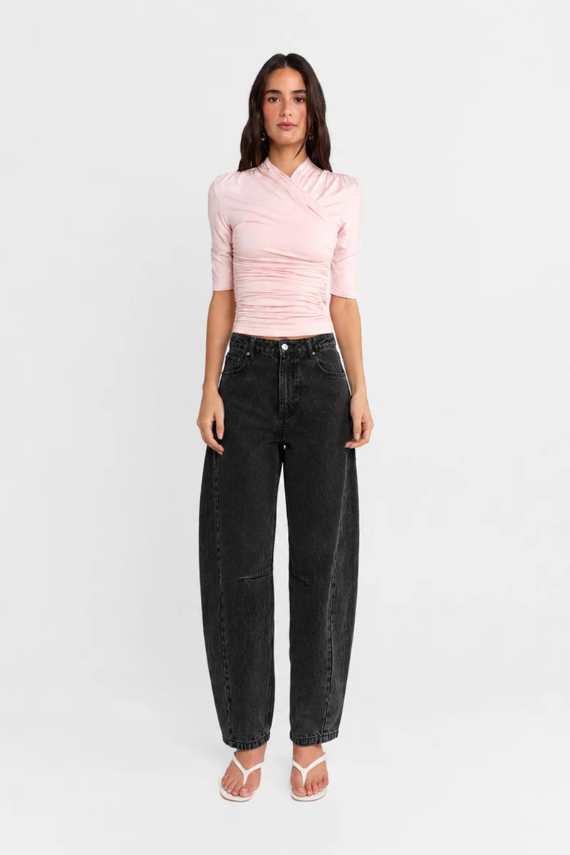 MADISON THE LABEL CORA BARREL JEANS