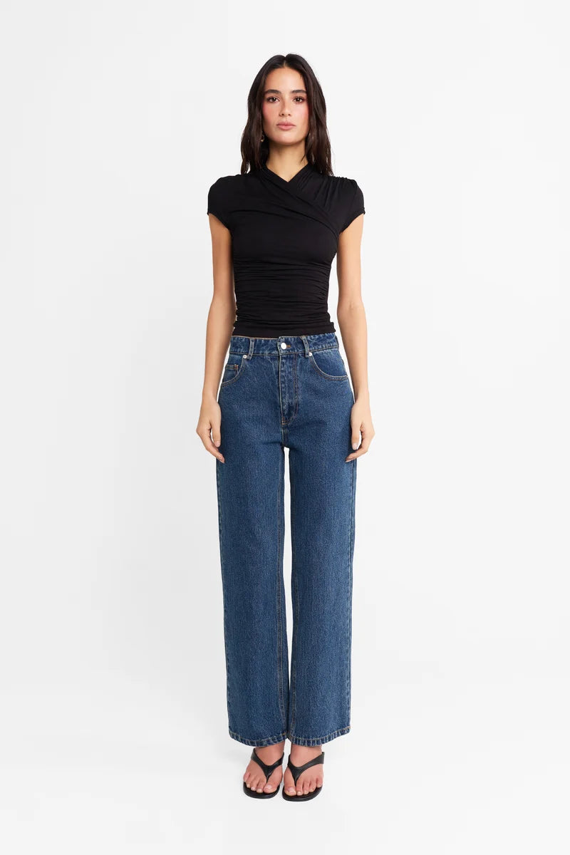 MADISON THE LABEL ADALIA CAP SLEEVE TOP
