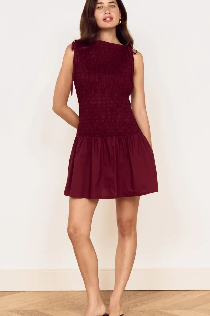 MINK PINK LOLA SHIRRED MINI DRESS