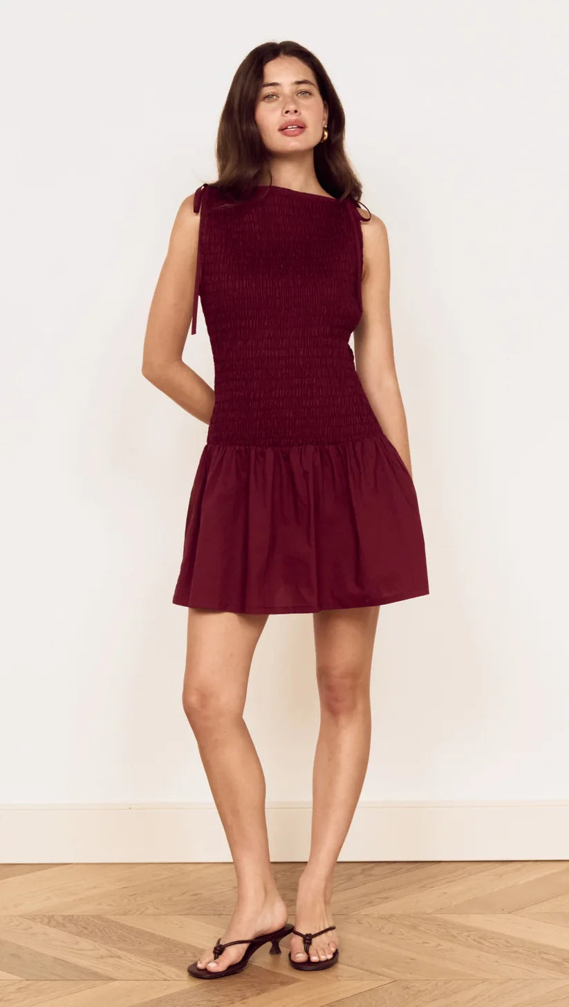 MINK PINK LOLA SHIRRED MINI DRESS
