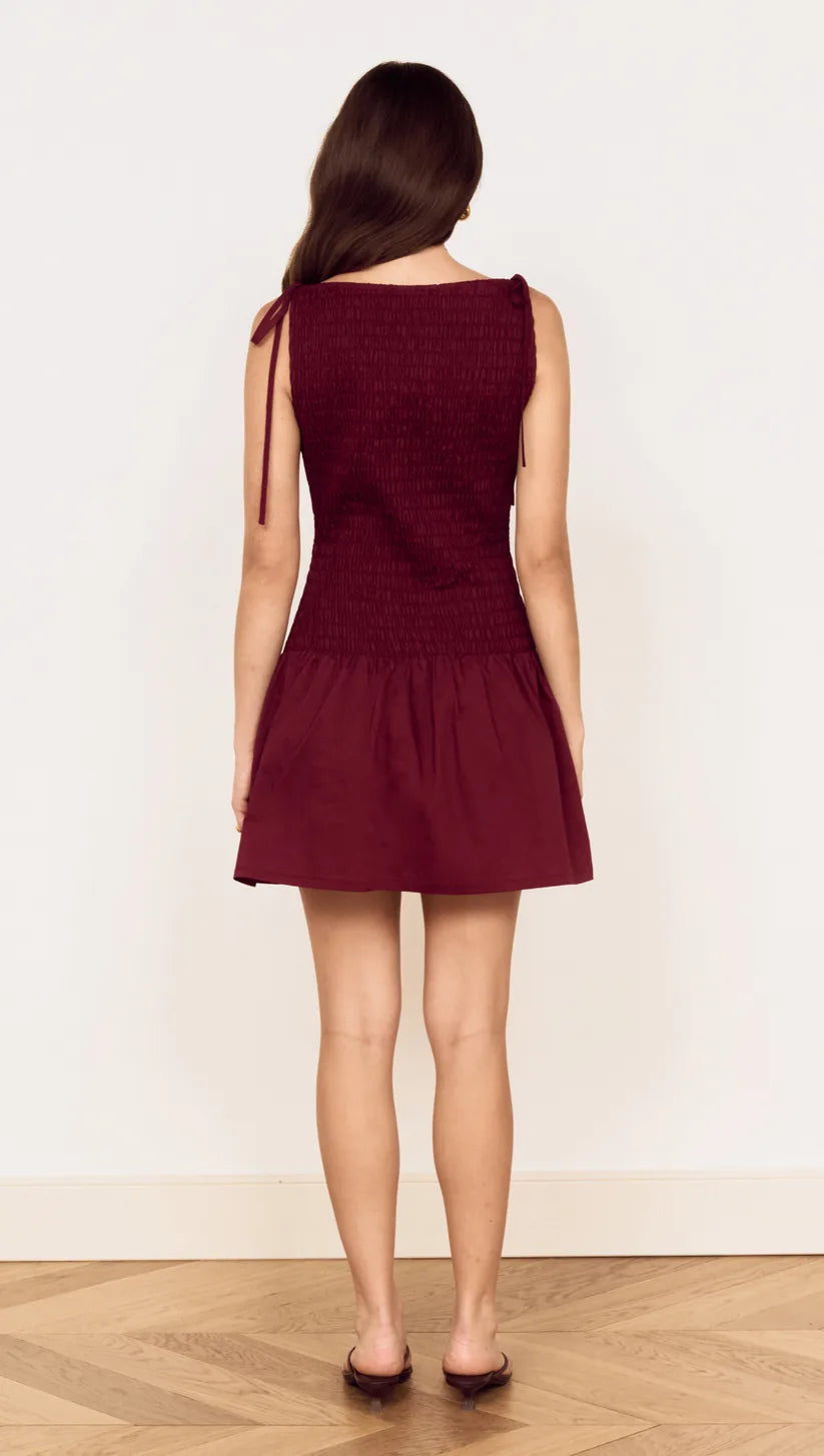 MINK PINK LOLA SHIRRED MINI DRESS