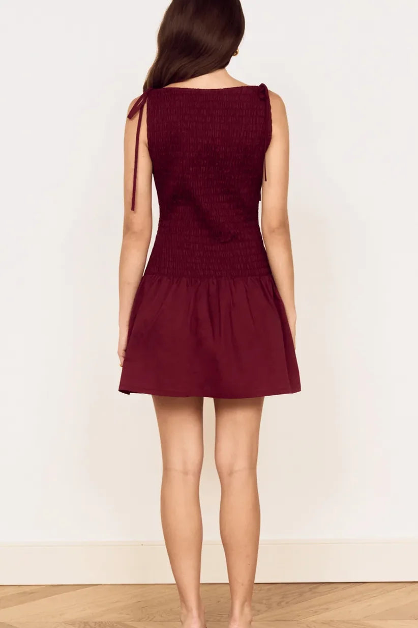MINK PINK LOLA SHIRRED MINI DRESS