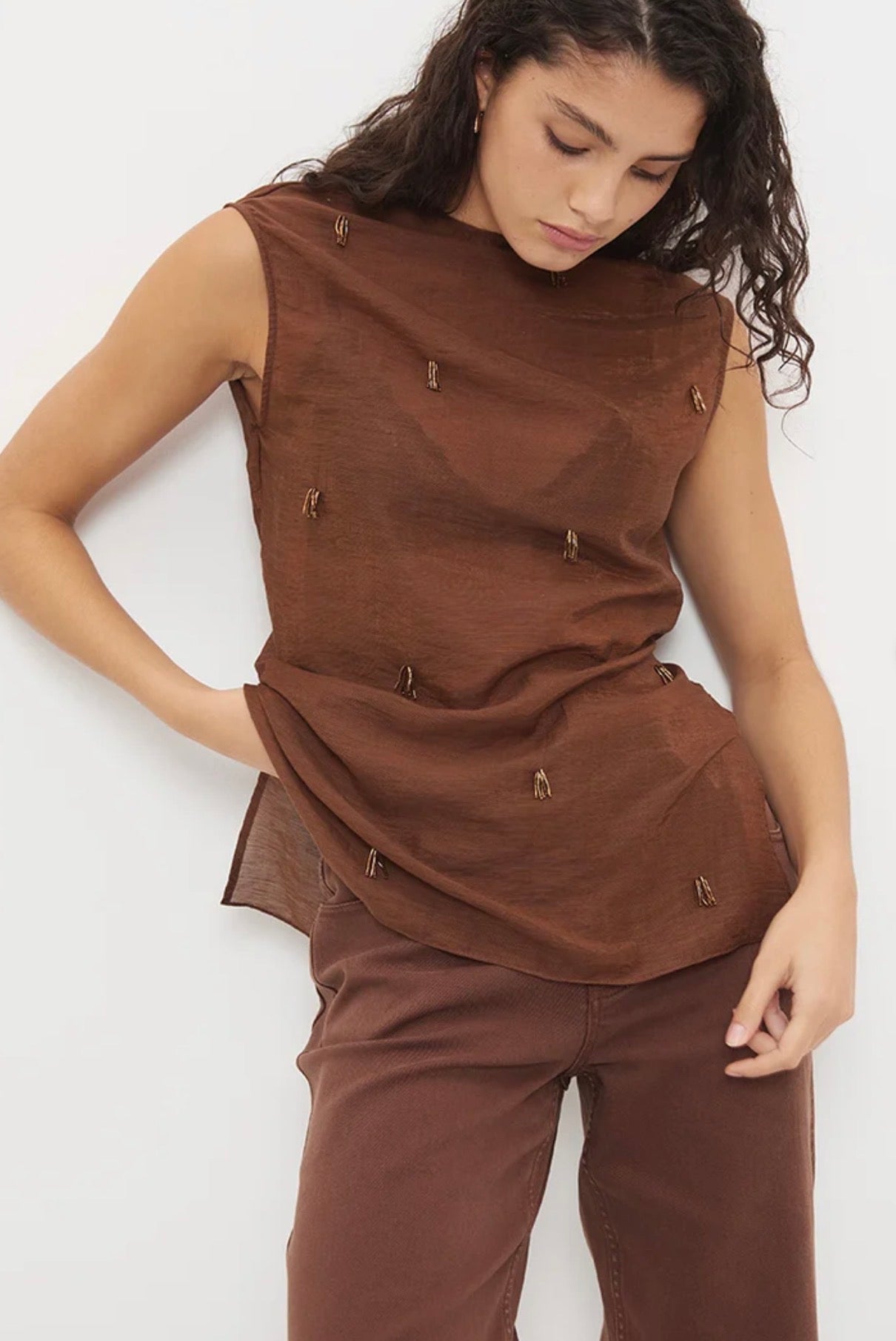 MON RENN ILLUME NUTMEG TOP
