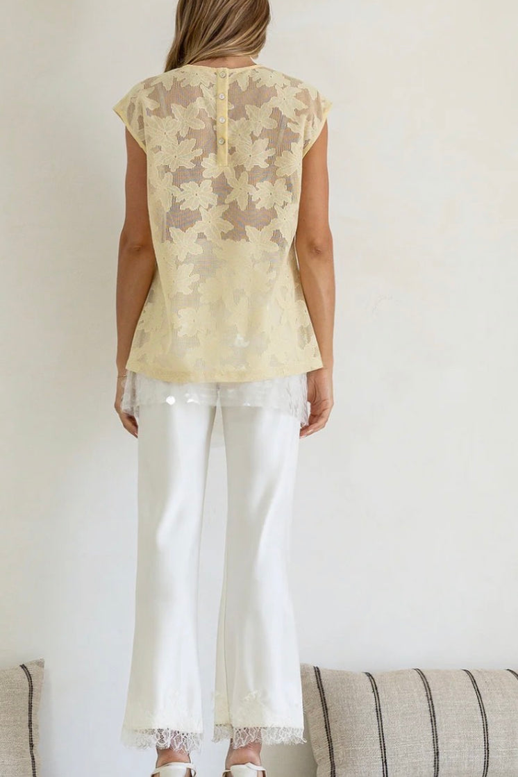 PEACH AND PARLA ANISSA LACE TOP