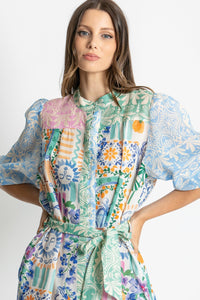 Kachel Riley Dress in lightweight floral fabric, short length