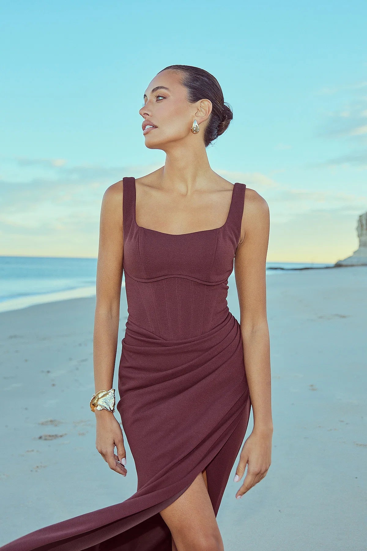 ELENA GOWN BROWN