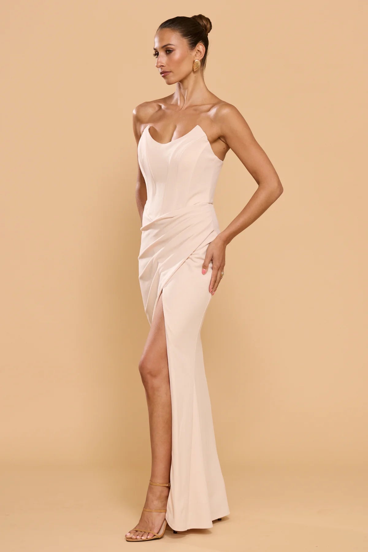 CATHERINE FERRARO CARTIA STRAPLESS DRESS