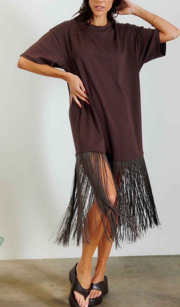 JATEA MIRABELLA FRINGE DRESS