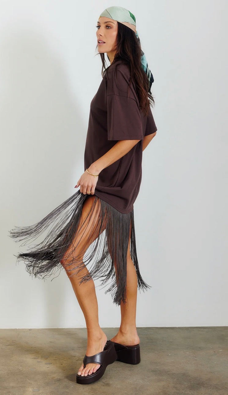 JATEA MIRABELLA FRINGE DRESS