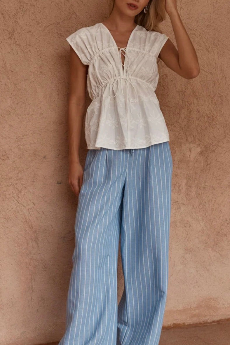 SASS BOBBIE EMBROIDEDTOP