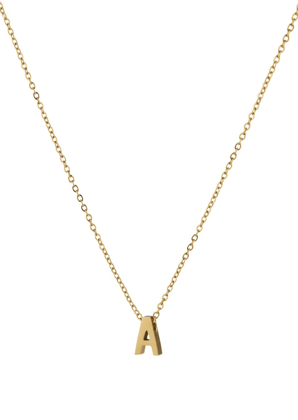 ALPHA INITIAL CHARM NECKLACE