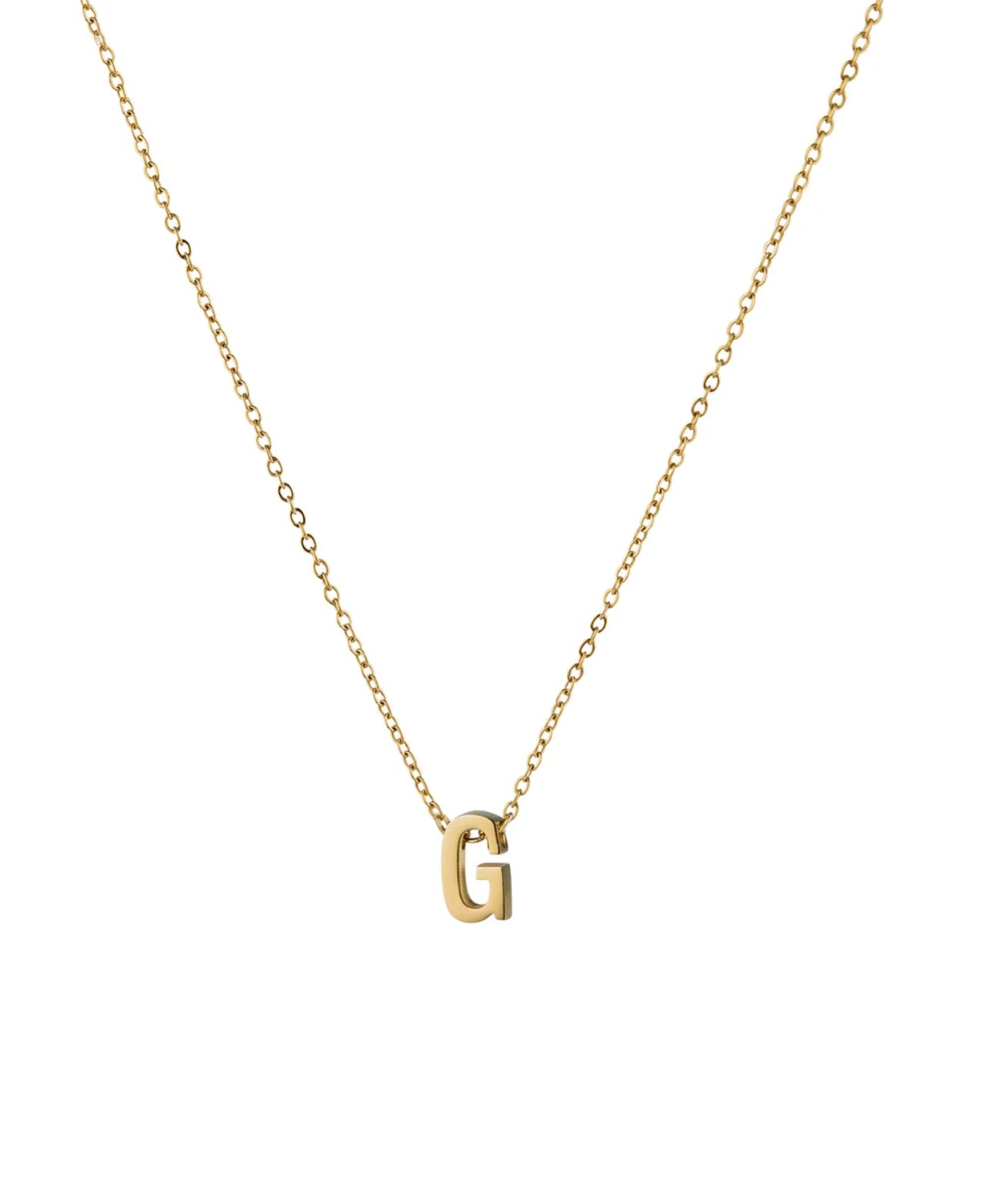 ALPHA INITIAL CHARM NECKLACE