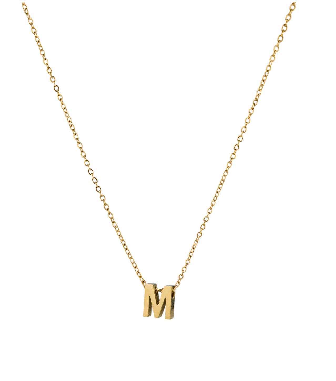 ALPHA INITIAL CHARM NECKLACE