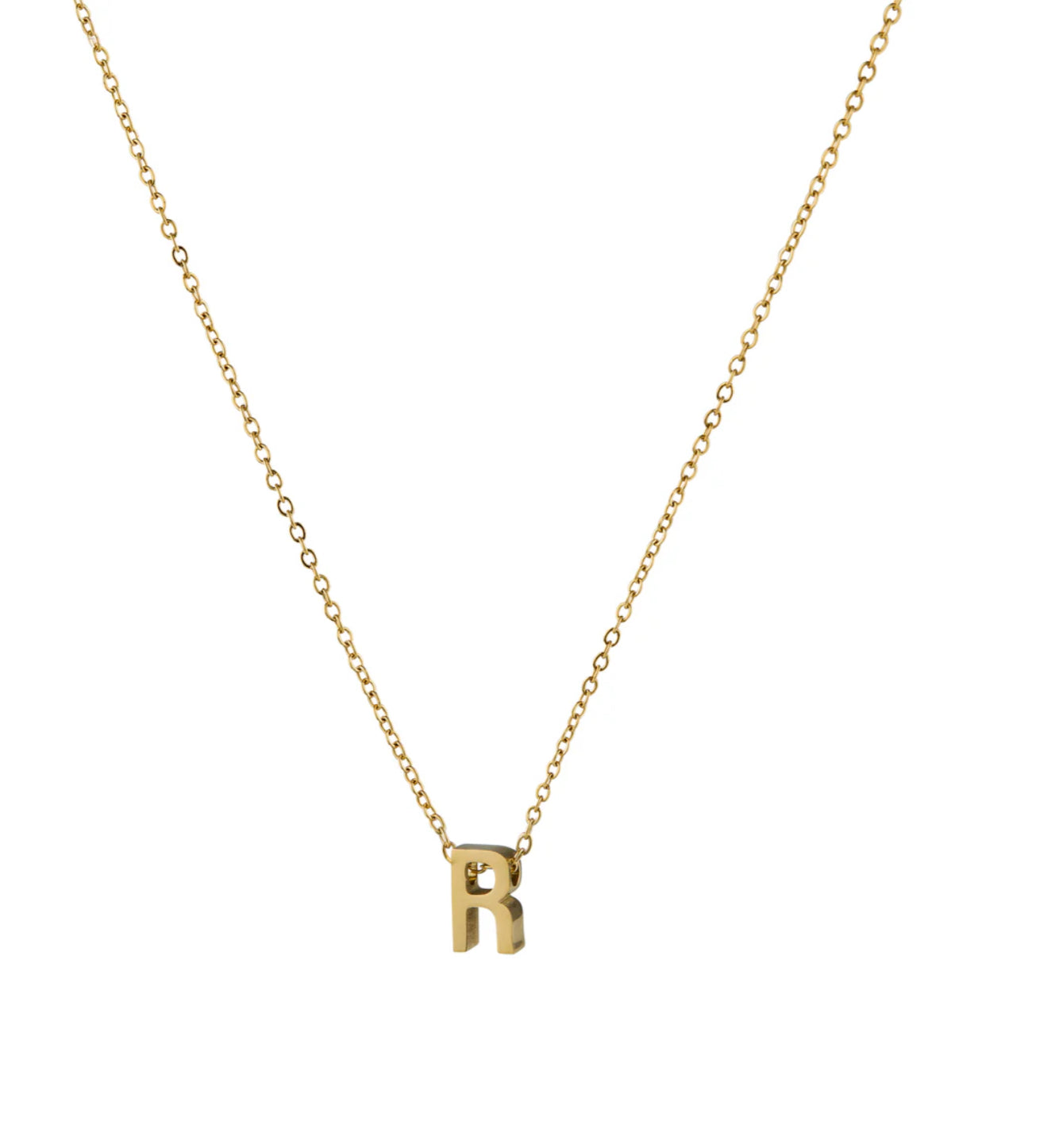ALPHA INITIAL CHARM NECKLACE