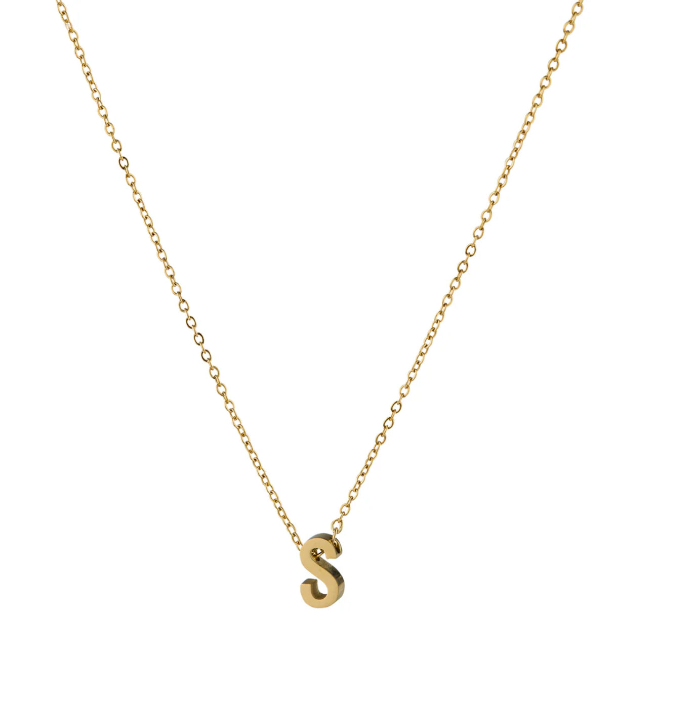 ALPHA INITIAL CHARM NECKLACE