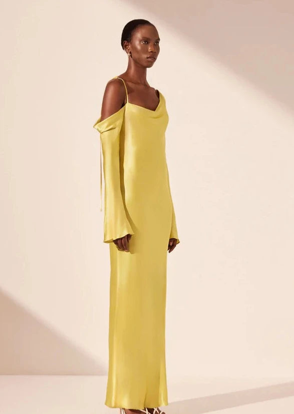 SHONA JOY SOFIA LIME DRESS