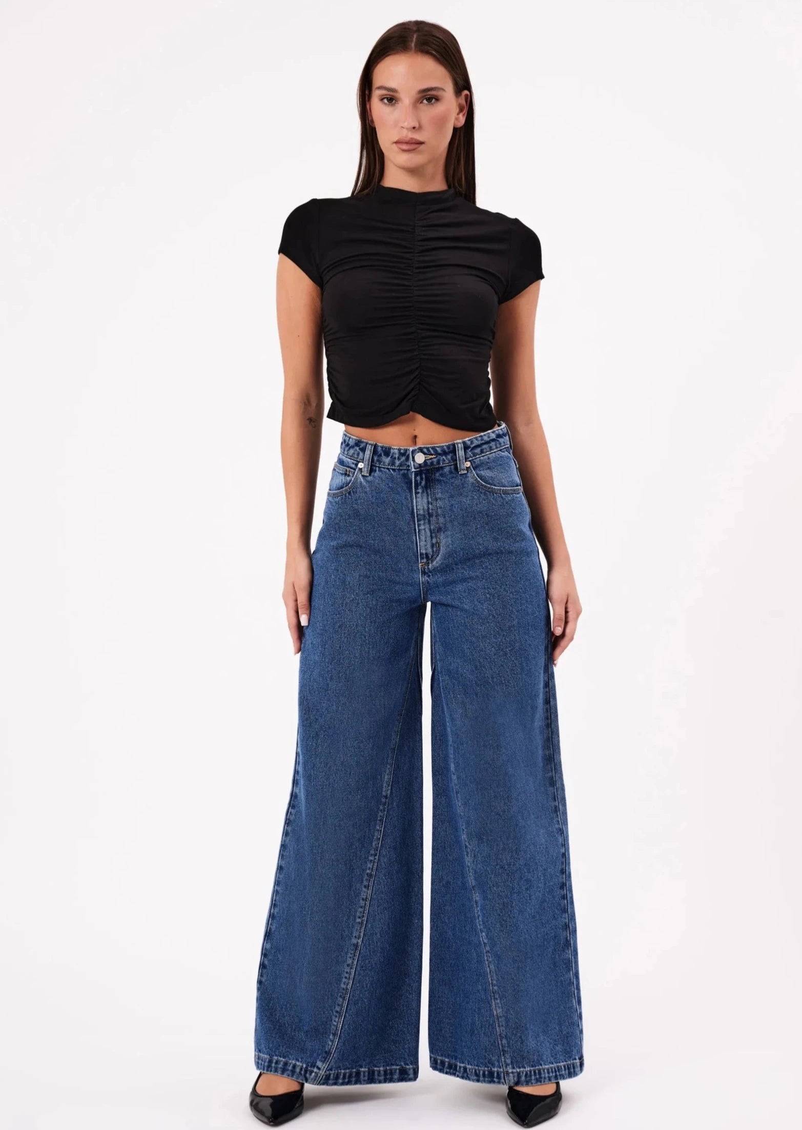 A BRAND 94 HIGH & SUPER WIDE JEANS - CHANTELL