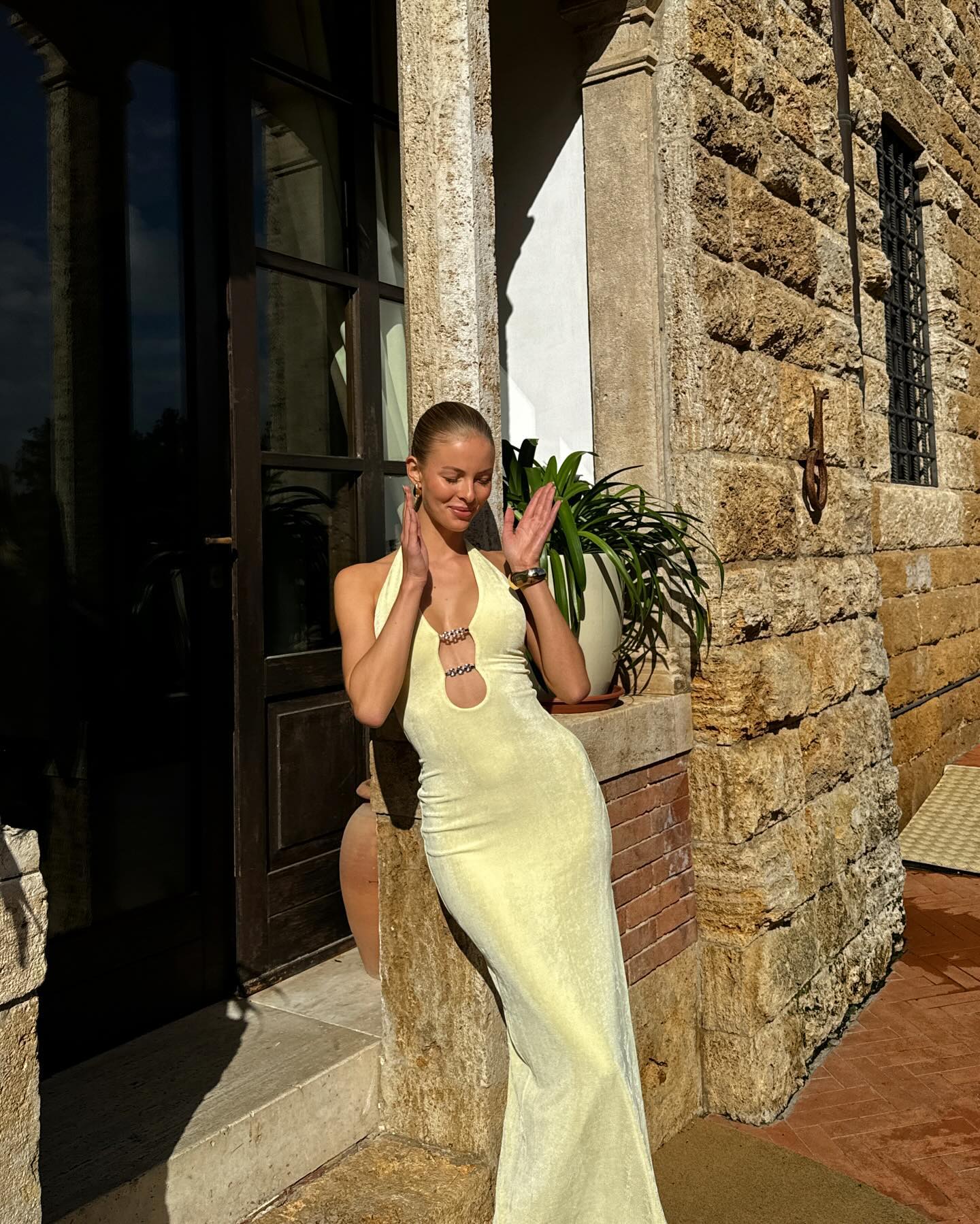 MISHA YESENIA JERSEY MAXI DRESS