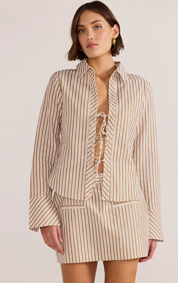 MINKPINK ARTEMIS TIE SHIRT