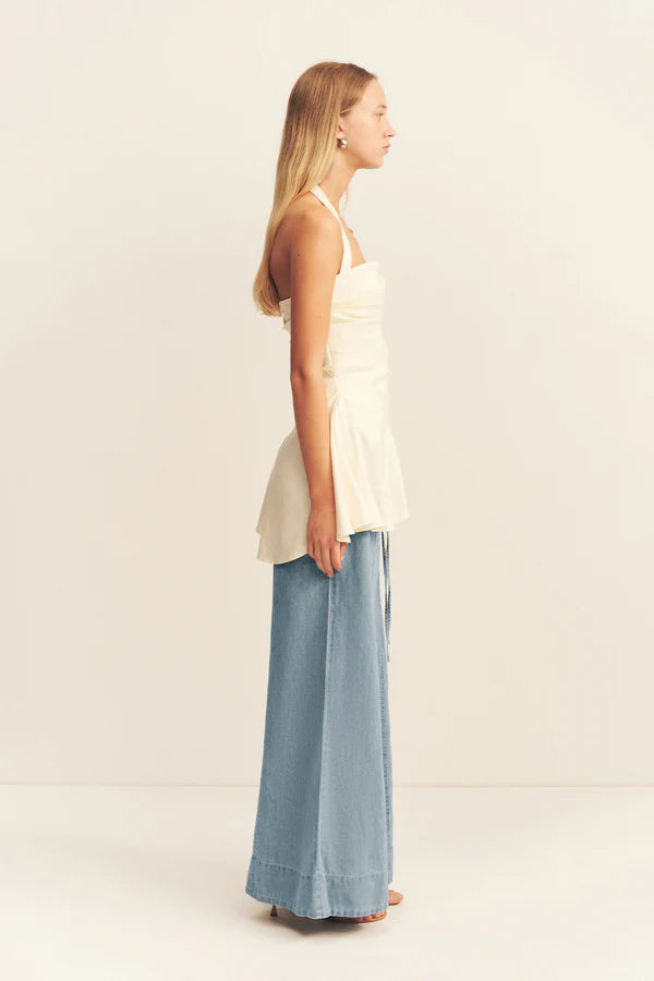SHONA JOY HADLEY DRAPED HALTER TOP