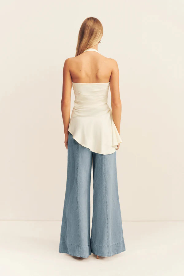 SHONA JOY HADLEY DRAPED HALTER TOP