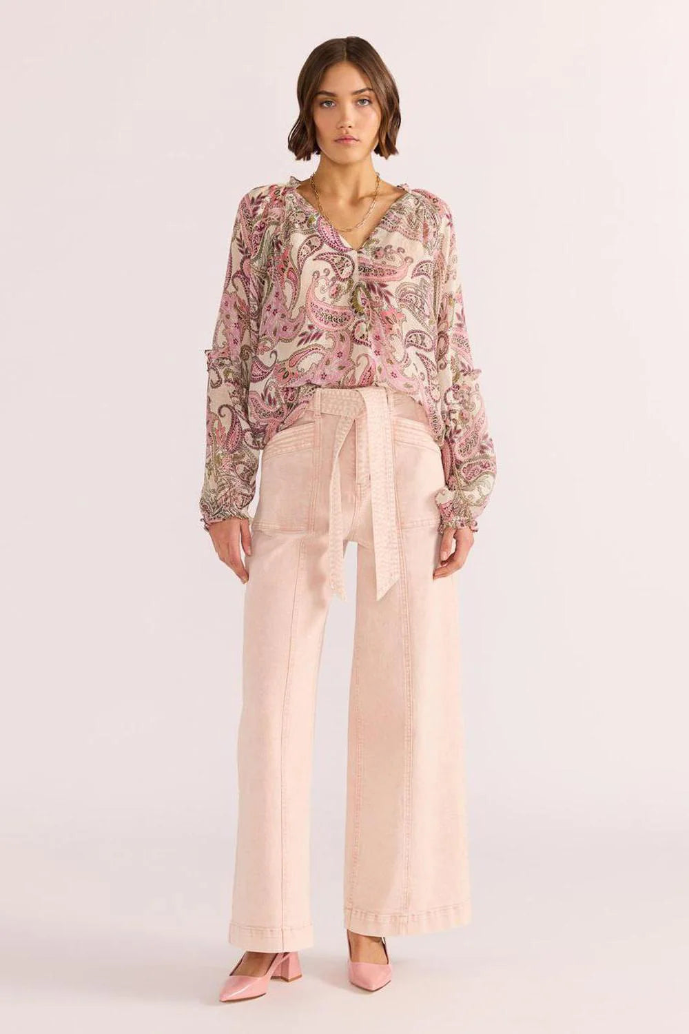 MINKPINK DAHLIA DENIM PANEL JEANS