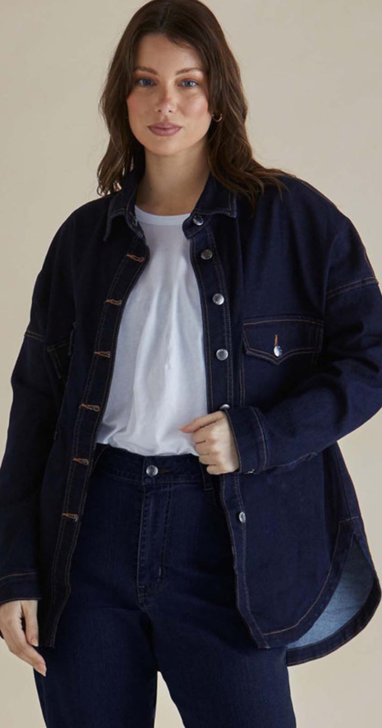 BETTY CHERRY DENIM SHIRT