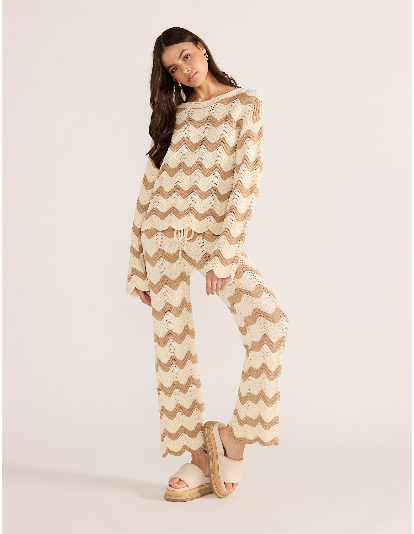 MINKPINK CROCHET WAVE PANTS