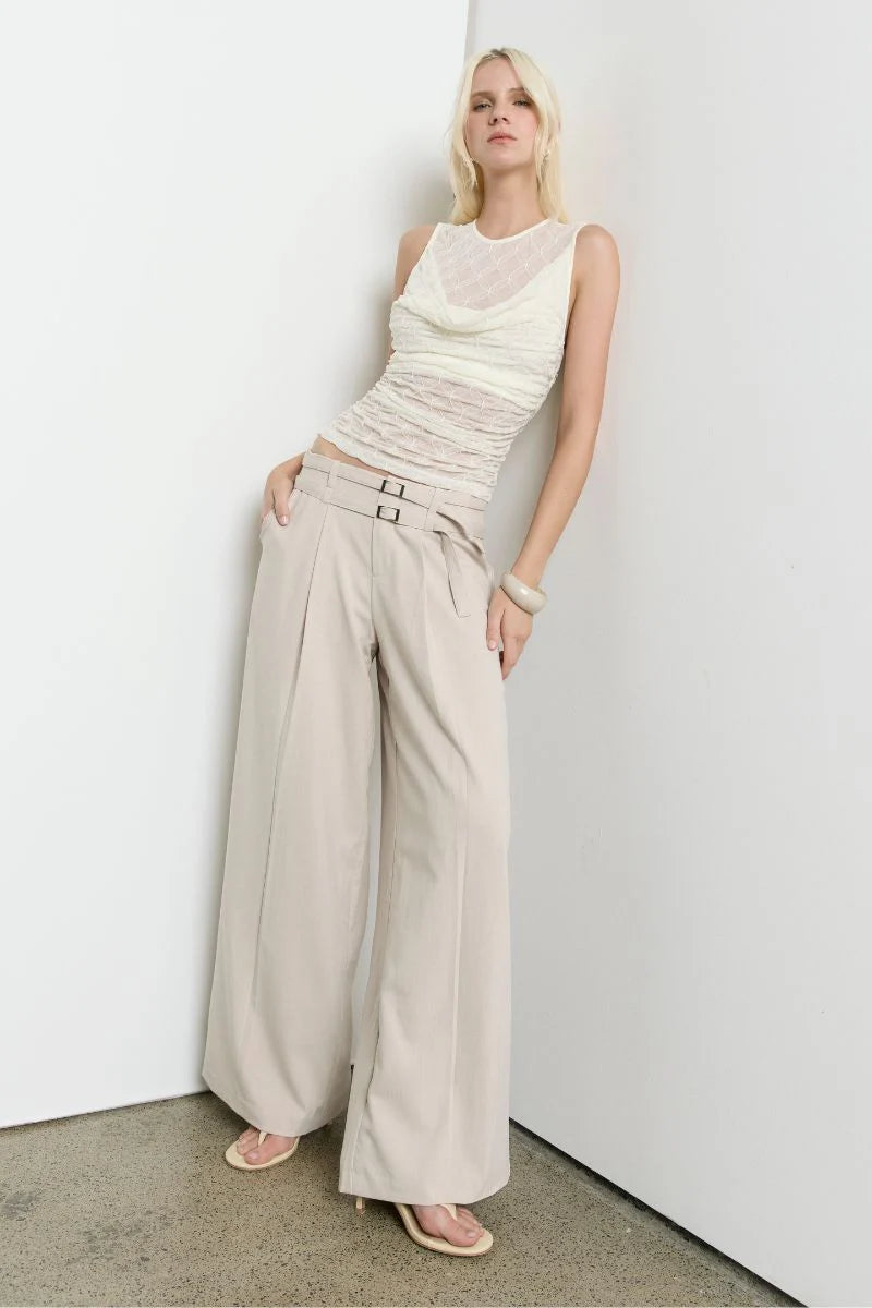 SOVERE VENUS COWL MESH TOP
