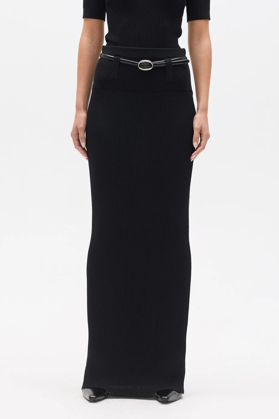 RHYLIN RIBBED KNIT SKIRT